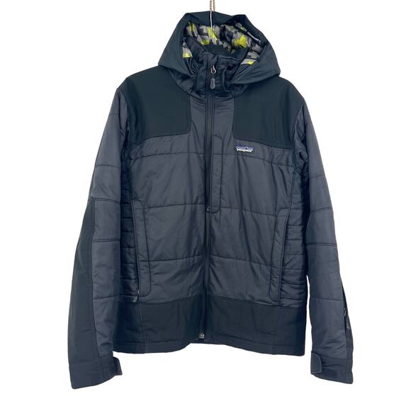 Patagonia Men's S Black Down Rubicon Rider Winter Hooded Quilted Puffer Jacket - Picture 1 of 5